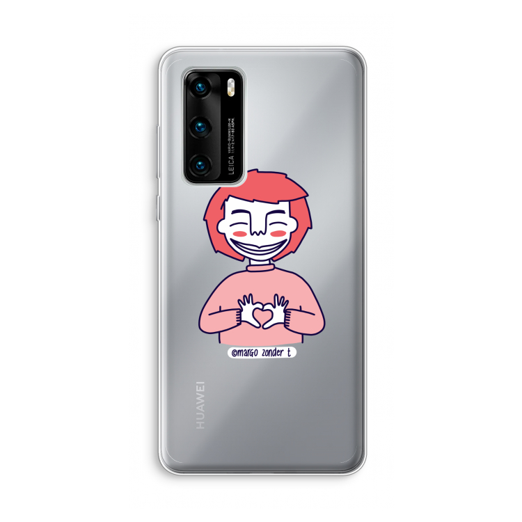 Hartje: Huawei P40 Transparant Hoesje
