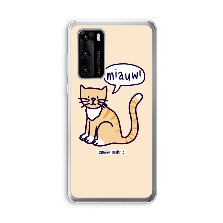 Miauw: Huawei P40 Transparant Hoesje