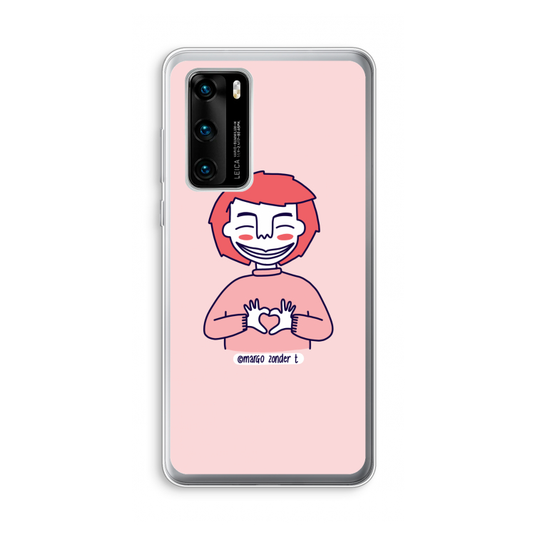 Hartje: Huawei P40 Transparant Hoesje