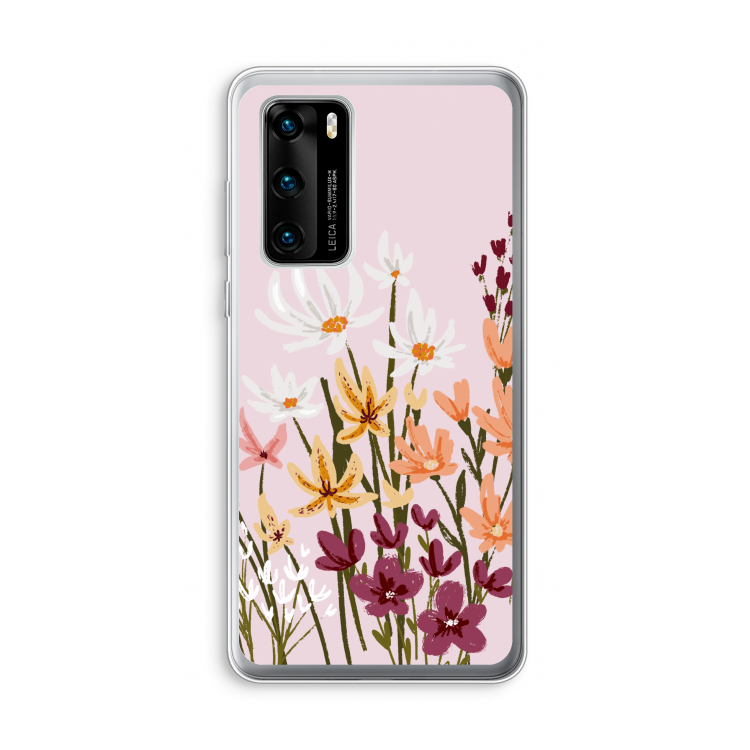 Painted wildflowers: Huawei P40 Transparant Hoesje