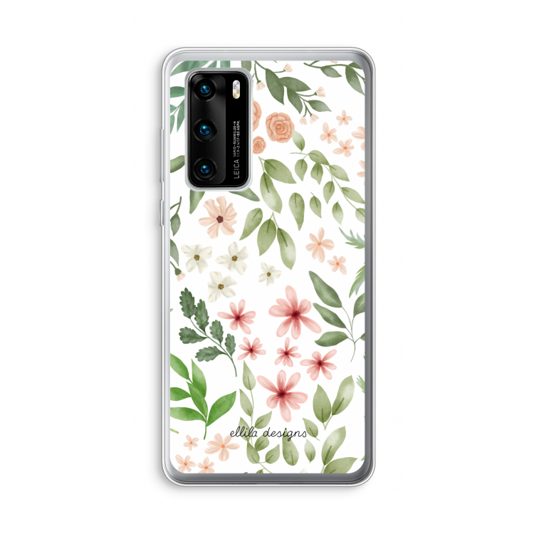 Botanical sweet flower heaven: Huawei P40 Transparant Hoesje