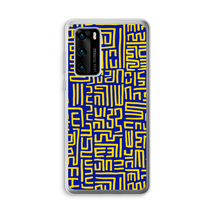 Majorelle Blue Print: Huawei P40 Transparant Hoesje