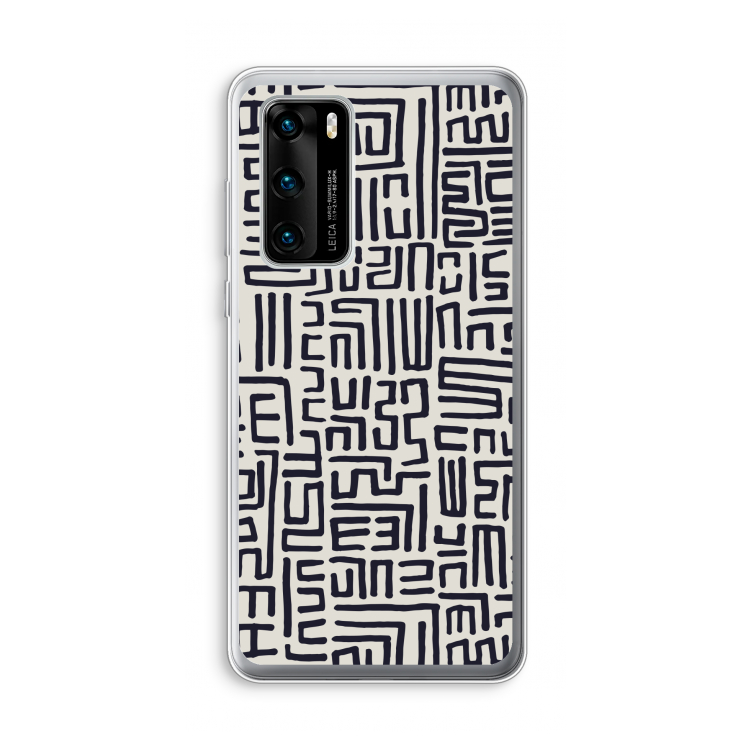Moroccan Print: Huawei P40 Transparant Hoesje