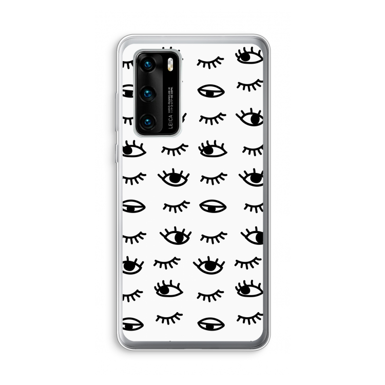 Eye pattern #2: Huawei P40 Transparant Hoesje