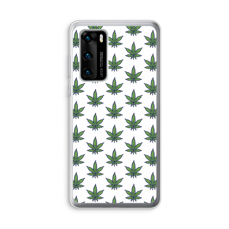Weed: Huawei P40 Transparant Hoesje