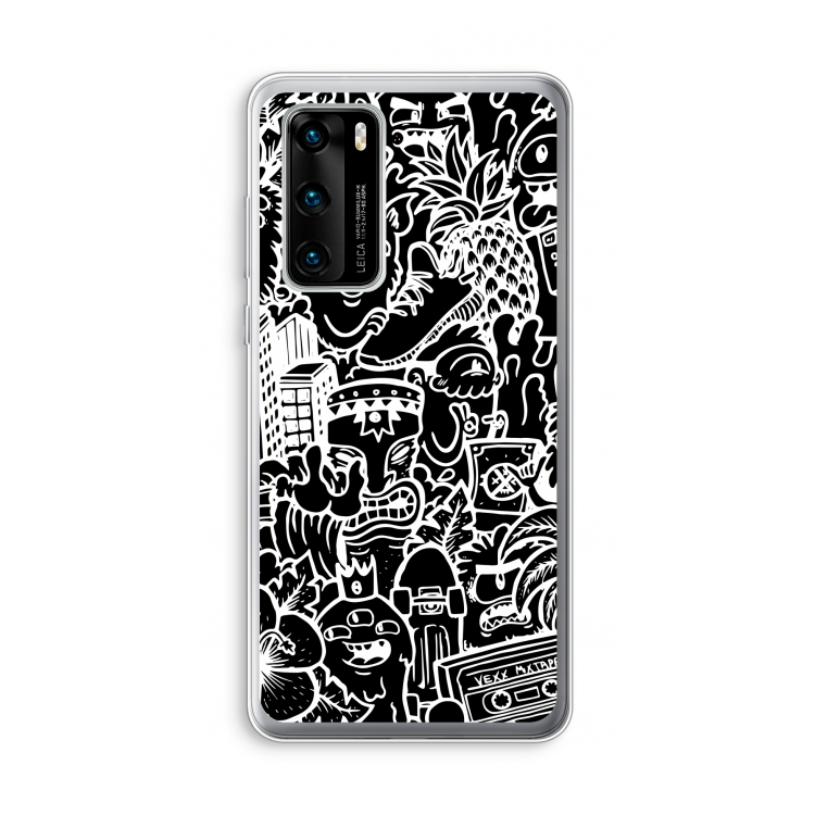 Vexx Black Mixtape: Huawei P40 Transparant Hoesje