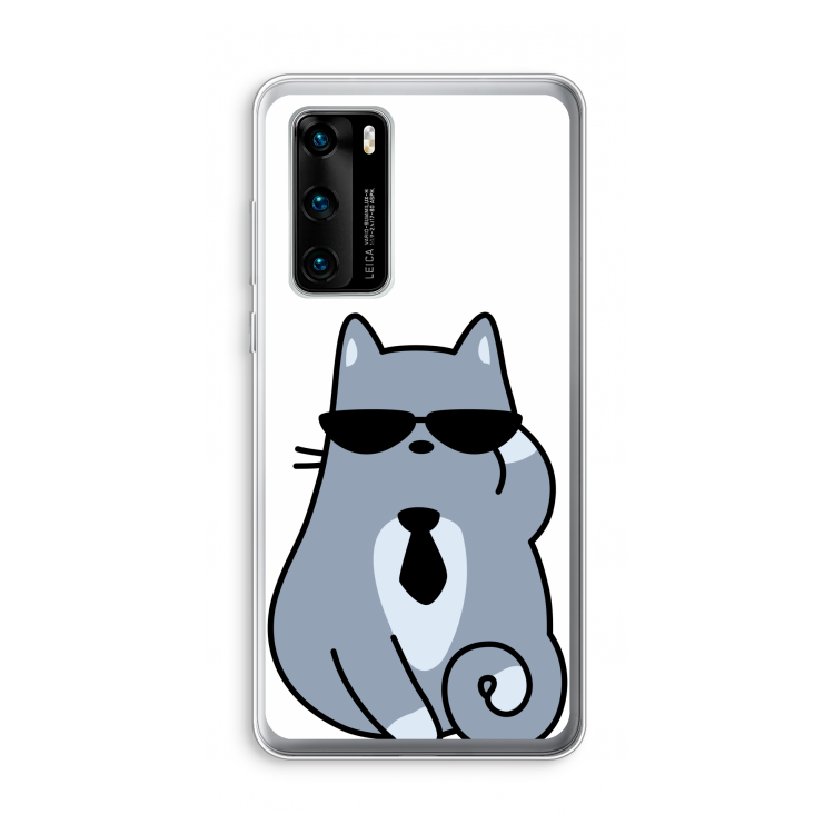 Cool cat: Huawei P40 Transparant Hoesje
