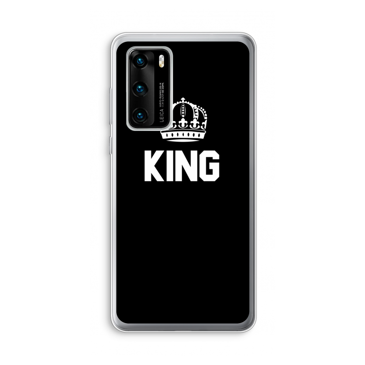 King zwart: Huawei P40 Transparant Hoesje