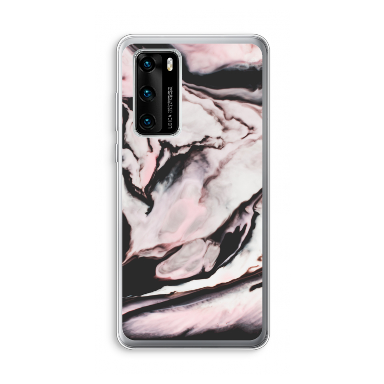 Roze stroom: Huawei P40 Transparant Hoesje