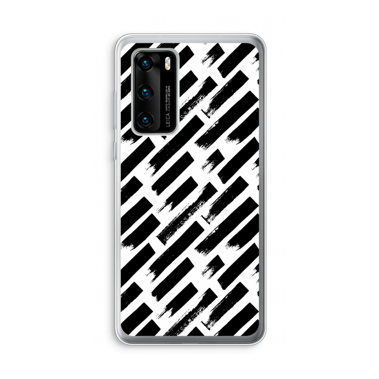 Zwarte vegen: Huawei P40 Transparant Hoesje