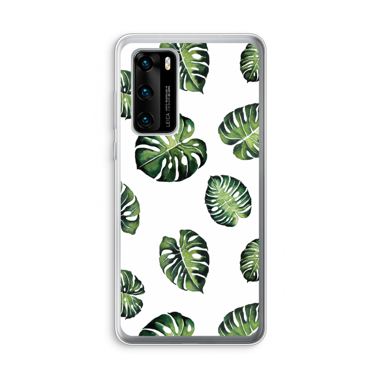 Tropische bladeren: Huawei P40 Transparant Hoesje