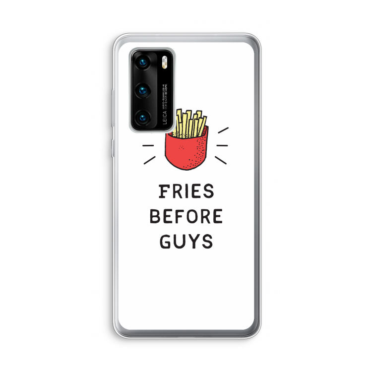 Fries before guys: Huawei P40 Transparant Hoesje