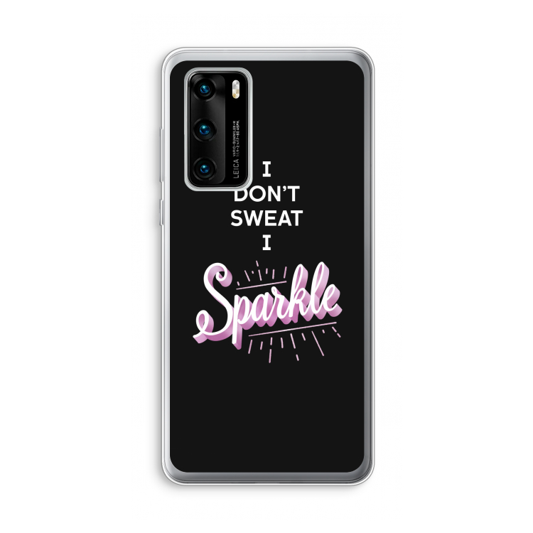 Sparkle quote: Huawei P40 Transparant Hoesje