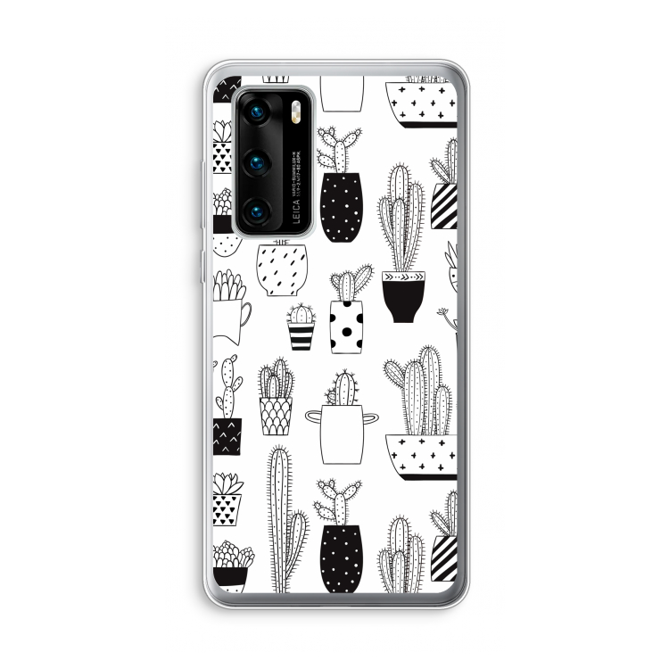 Cactusmotief: Huawei P40 Transparant Hoesje