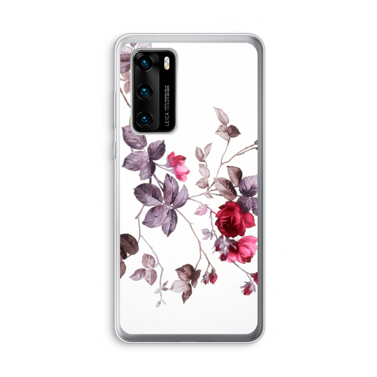 Mooie bloemen: Huawei P40 Transparant Hoesje