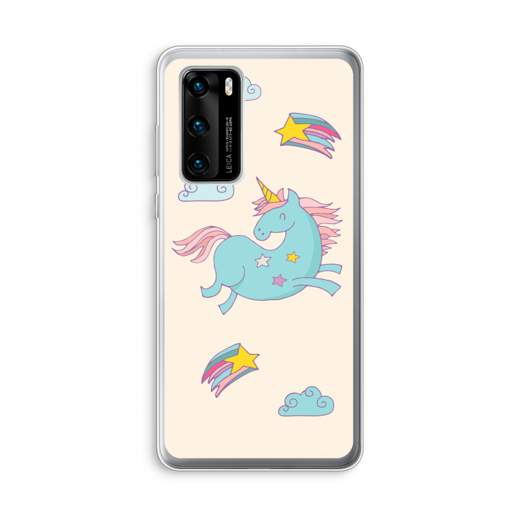 Vliegende eenhoorn: Huawei P40 Transparant Hoesje