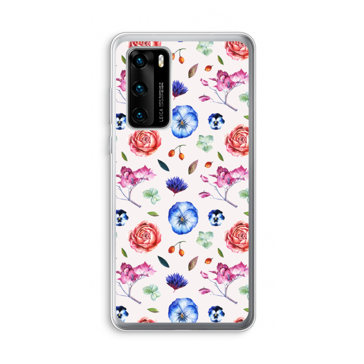 Bloemetjes: Huawei P40 Transparant Hoesje