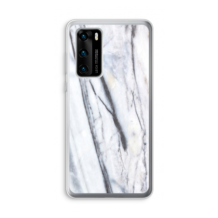 Gestreepte marmer: Huawei P40 Transparant Hoesje