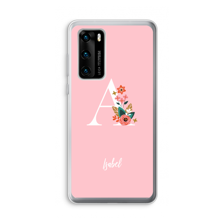 Pink Bouquet: Huawei P40 Transparant Hoesje