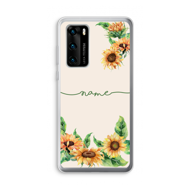 Zonnebloemen: Huawei P40 Transparant Hoesje