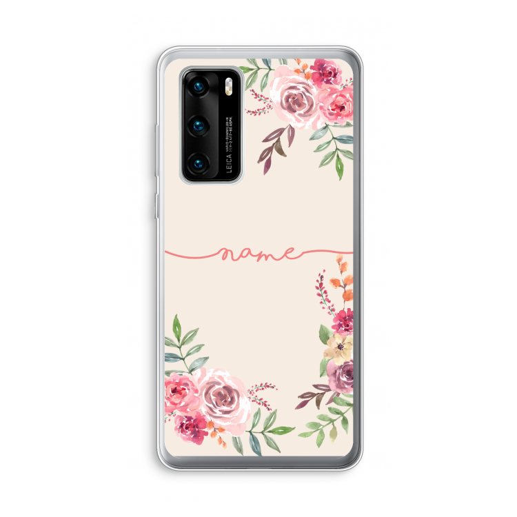Rozen: Huawei P40 Transparant Hoesje
