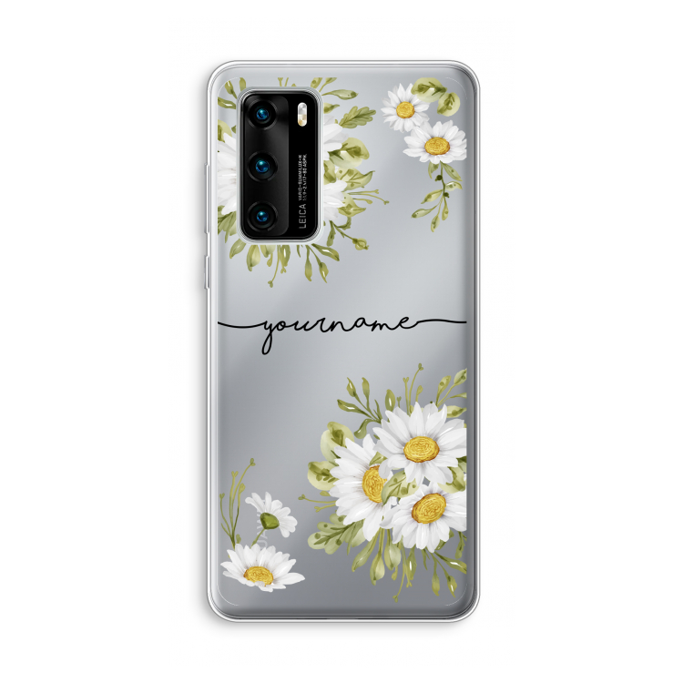 Daisies: Huawei P40 Transparant Hoesje