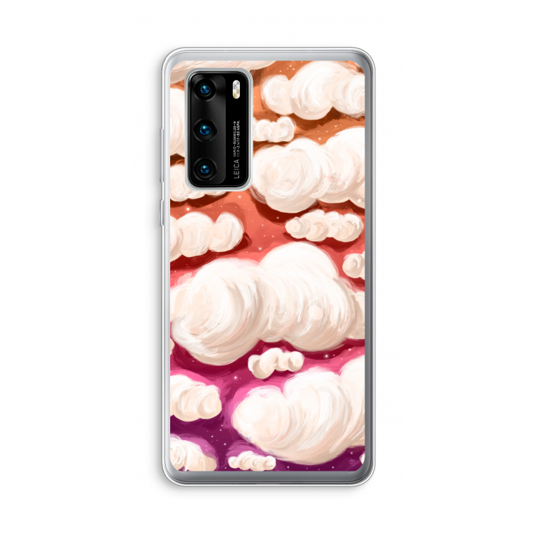 Katoen Wolken: Huawei P40 Transparant Hoesje