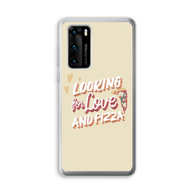 Pizza is the answer: Huawei P40 Transparant Hoesje