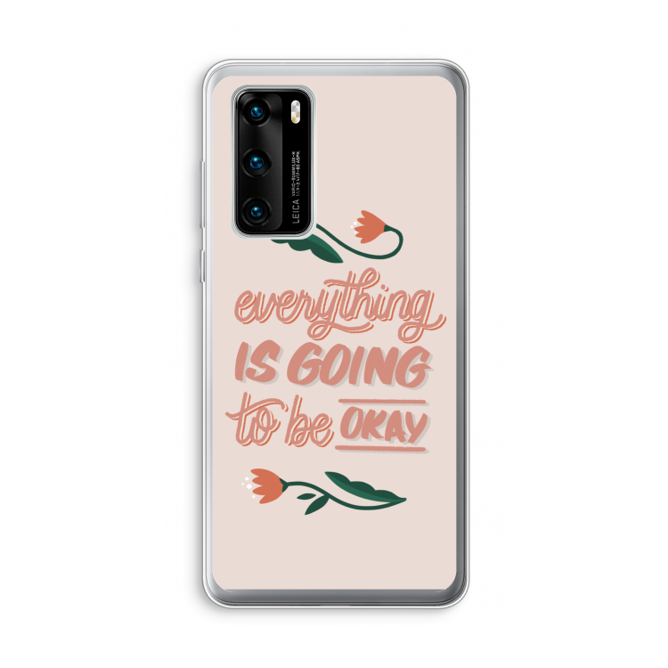 Optimistic flower girl: Huawei P40 Transparant Hoesje