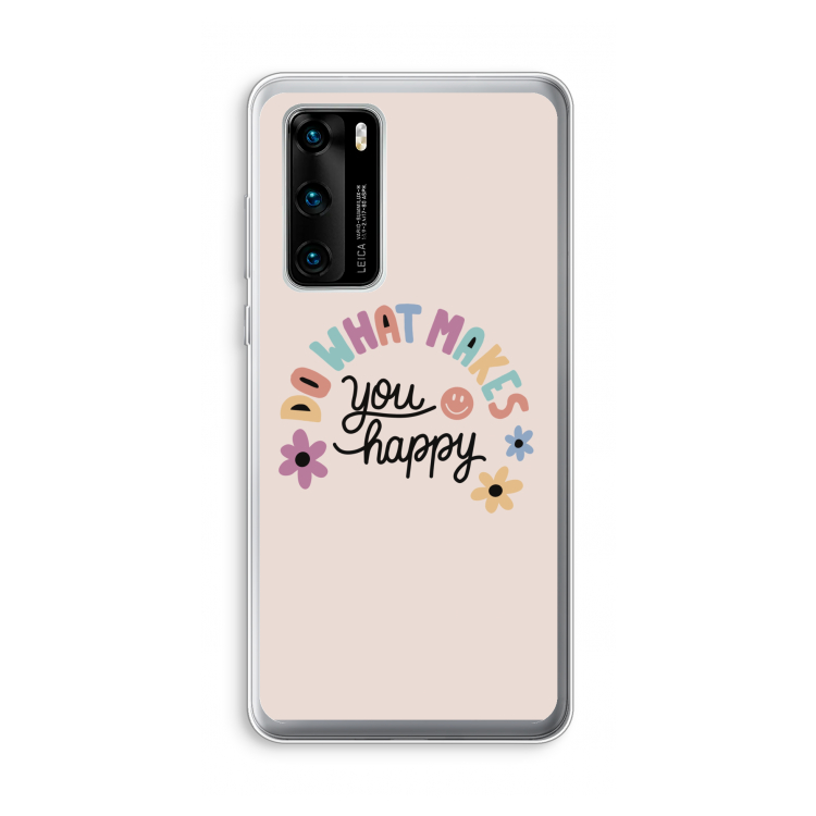Happy days: Huawei P40 Transparant Hoesje