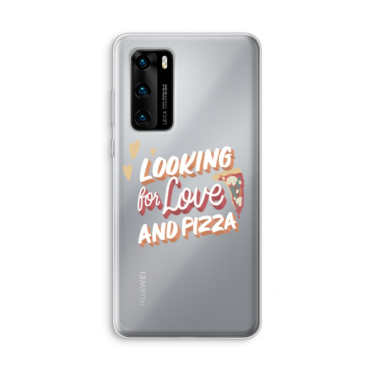 Pizza is the answer: Huawei P40 Transparant Hoesje