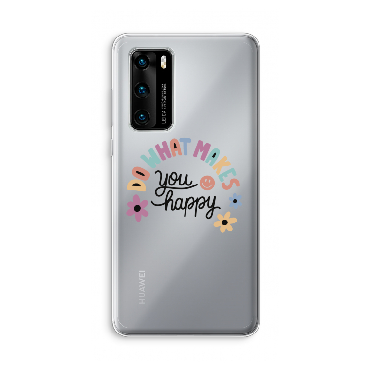 Happy days: Huawei P40 Transparant Hoesje