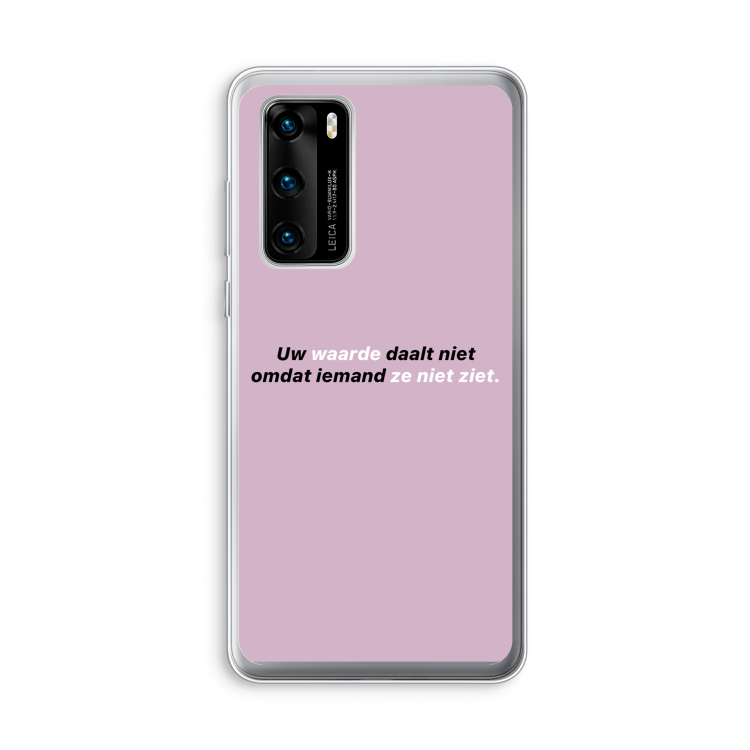 uw waarde daalt niet: Huawei P40 Transparant Hoesje