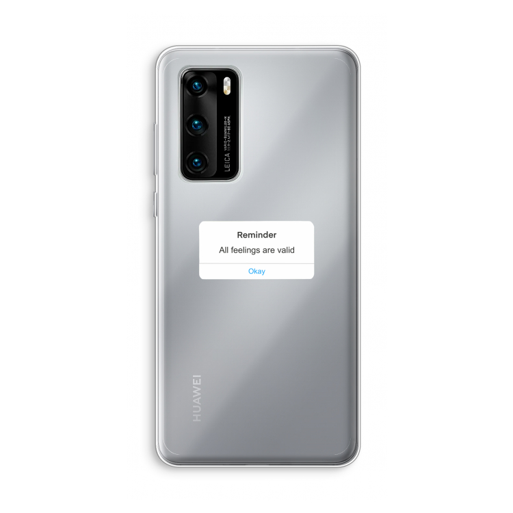 Reminder: Huawei P40 Transparant Hoesje