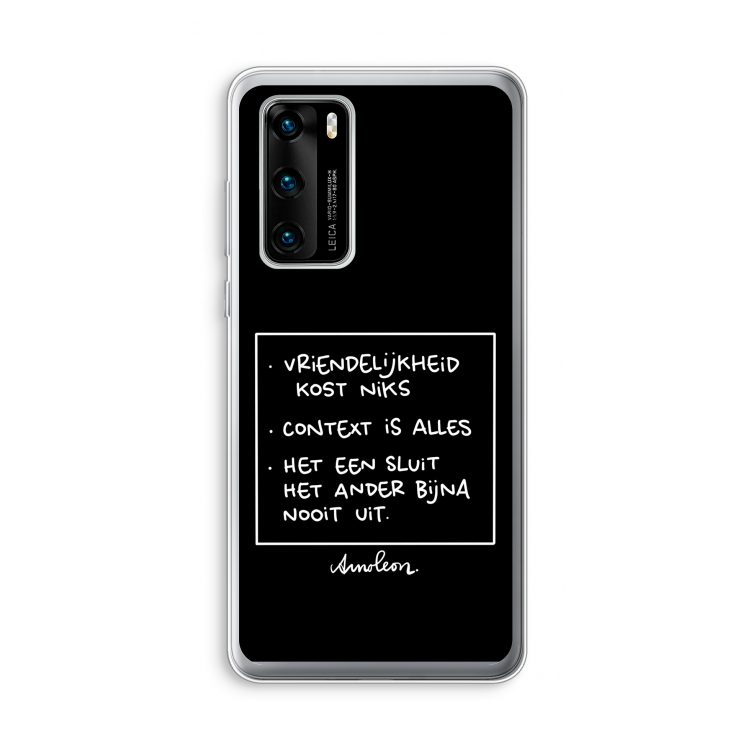 Mijn Motto's: Huawei P40 Transparant Hoesje