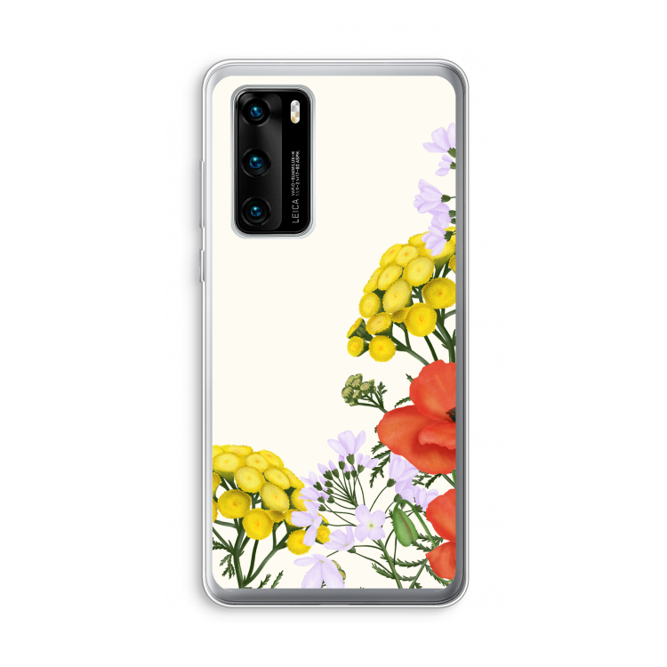 Wilde bloemen: Huawei P40 Transparant Hoesje
