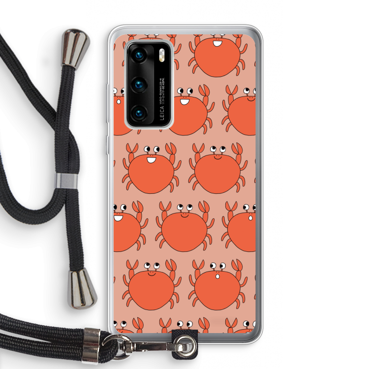 Krab: Huawei P40 Transparant Hoesje met koord