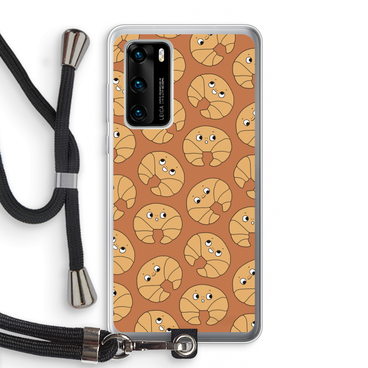 Croissant: Huawei P40 Transparant Hoesje met koord