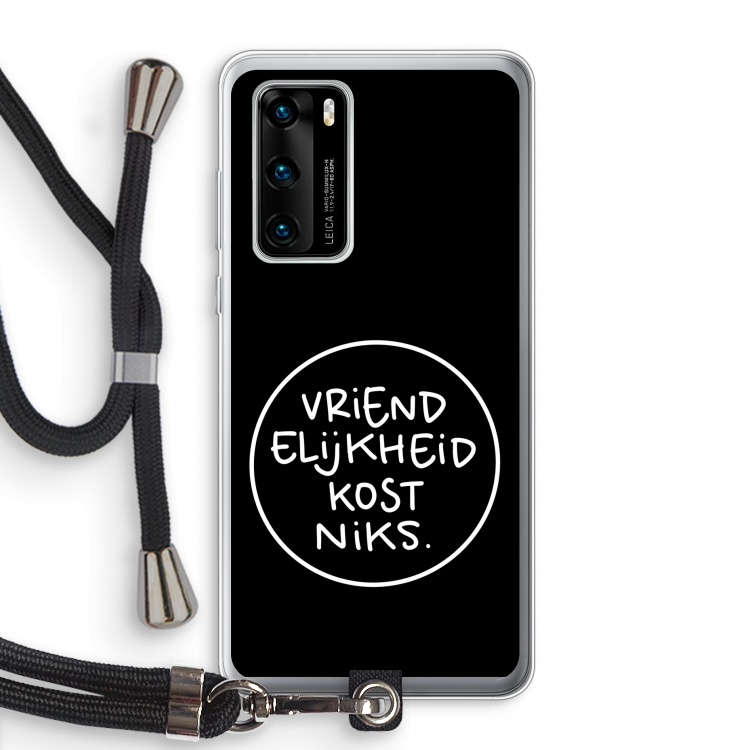 Vriendelijkheid: Huawei P40 Transparant Hoesje met koord