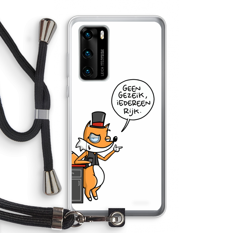 Geen Gezeik: Huawei P40 Transparant Hoesje met koord