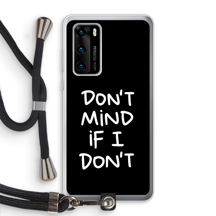 Don't Mind: Huawei P40 Transparant Hoesje met koord