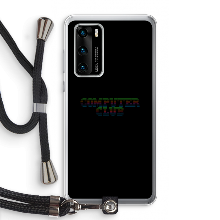 Retro: Huawei P40 Transparant Hoesje met koord