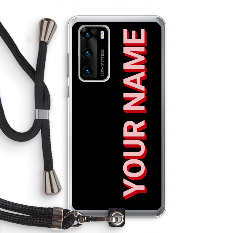 Namecase: Huawei P40 Transparant Hoesje met koord