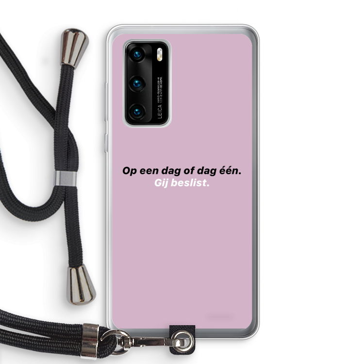 gij beslist: Huawei P40 Transparant Hoesje met koord