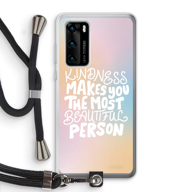 The prettiest: Huawei P40 Transparant Hoesje met koord