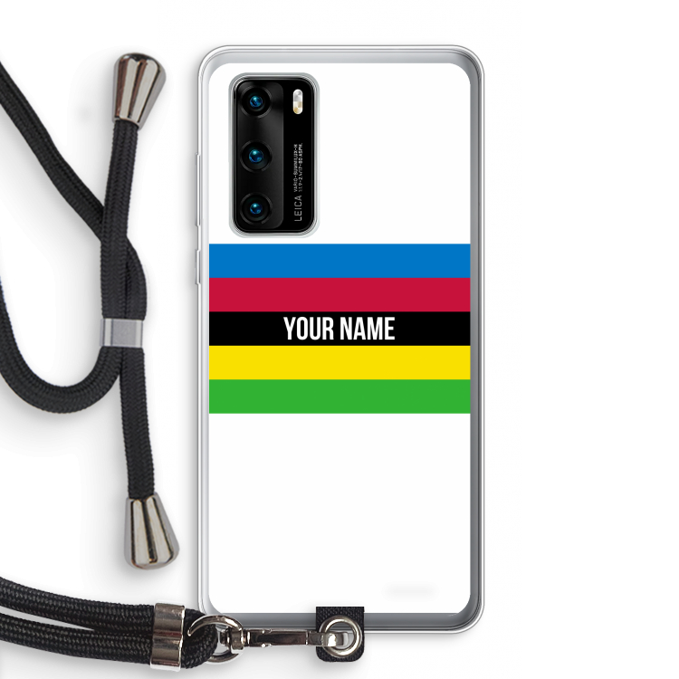 WK Wielrennen: Huawei P40 Transparant Hoesje met koord