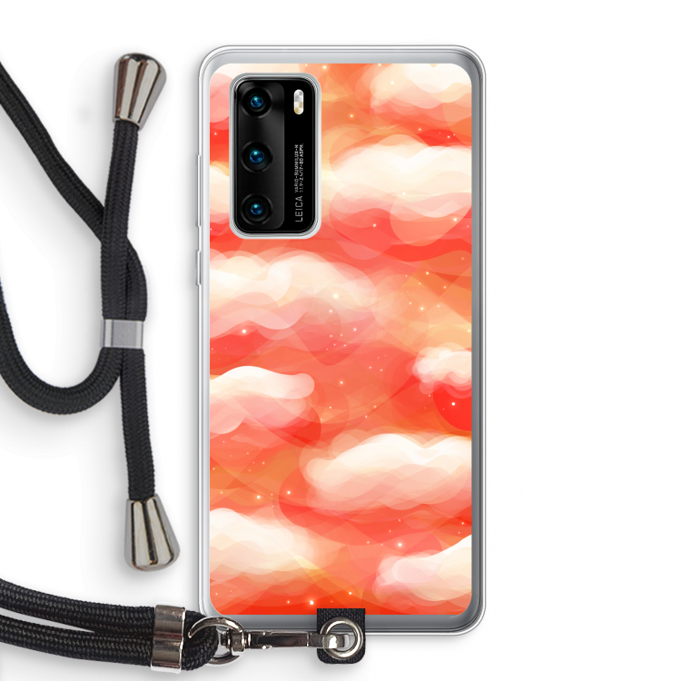 Lichte Wolken: Huawei P40 Transparant Hoesje met koord
