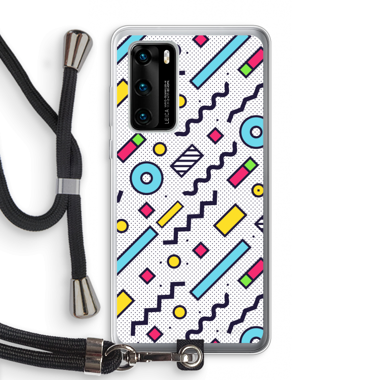 8-bit N°8: Huawei P40 Transparant Hoesje met koord