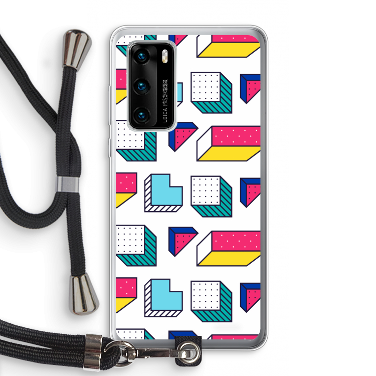 8-bit N°7: Huawei P40 Transparant Hoesje met koord