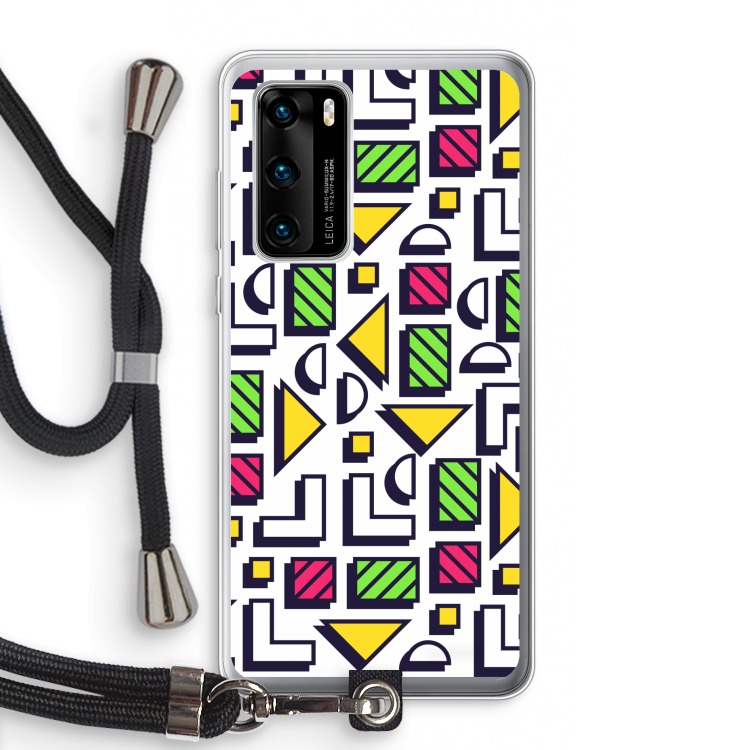 8-bit N°4: Huawei P40 Transparant Hoesje met koord